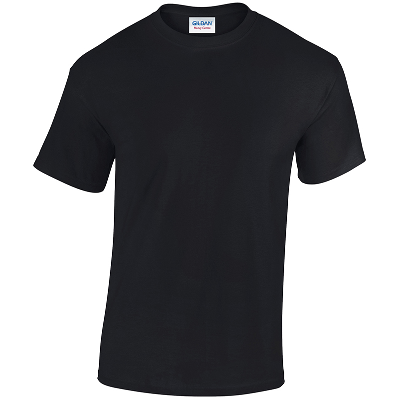 GD005 Heavy Cotton Adult Black T-Shirt - Maple, Workwear and Leisure ...