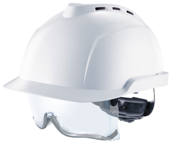 V-Gard 930 Vented White Helmet c/w Integrated Spec