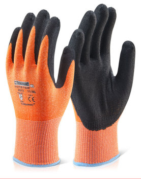 Kutstop Micro Foam Nitrile / Amber Cut 3 Gloves