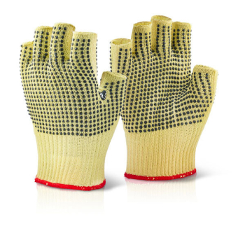 Kevlar Fingerless Dotted Gloves