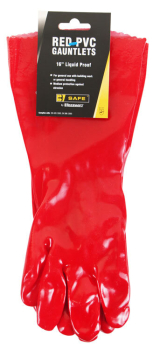 PVC Red 16inch Gauntlets PVC Red 16inch Gauntlets