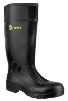 FS100 Construction Black Safety Wellingtons