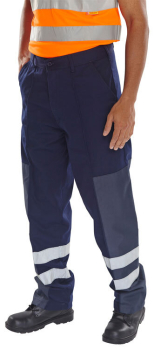 Click Polycotton Nylon Patch Trousers