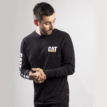 Caterpillar Trademark Banner Long Sleeved T-Shirt