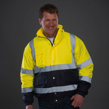 Yoko Hi-Vis Two-Tone Bomber Jacket Yoko Hi-Vis Two-Tone Bomber Jacket