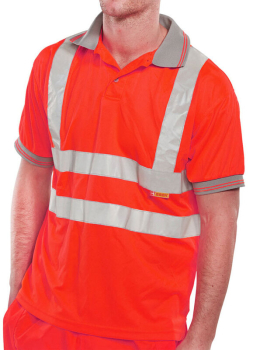 B-Seen Short Sleeve Hi-Vis Polo Shirt B-Seen Short Sleeve Hi-Vis Polo Shirt