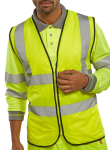 B-Seen Hi-Vis Zip Fasten Waistcoat B-Seen Hi-Vis Zip Fasten Waistcoat