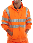 B-Seen Zip-Up Hooded Hi-Vis Sweatshirt B-Seen Zip-Up Hooded Hi-Vis Sweatshirt