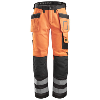 Snickers Hi-Vis Holster Pockets Trousers Class 2