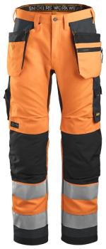 Snickers AllroundWork, Hi-Vis Work Trousers+ Holster Pockets Class 2