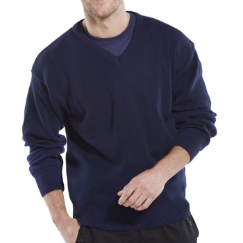 Click Acrylic V-Neck Sweater