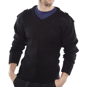 Click Acrylic Mod V-Neck Sweater