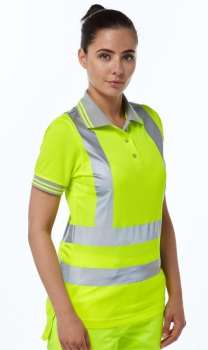 Pulsar® Ladies Short Sleeve Hi-Vis Polo Shirt Pulsar® Ladies Short Sleeve Hi-Vis Polo Shirt