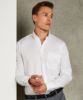 Kustom Kit Slim Fit Premium Oxford Long Sleeve Shirt