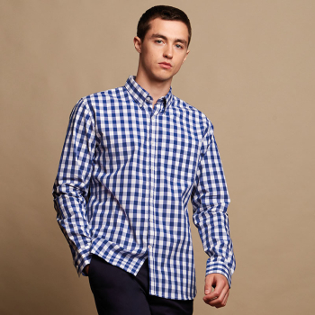 Front Row Checked Cotton Long Sleeve Shirt