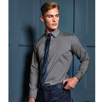 Premier Colours Poplin Fitted Long Sleeve Shirt