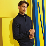 Asquith & Fox Men's Cotton Blend ¼ Zip Sweater