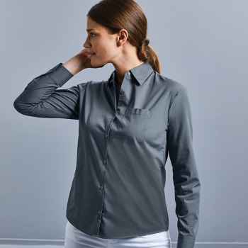 Russell Easycare Poplin Long Sleeve Blouse Russell Easycare Poplin Long Sleeve Blouse