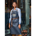 Premier Division Waxed-Look Denim Bib Apron Premier Division Waxed-Look Denim Bib Apron