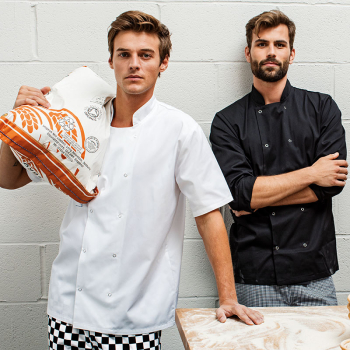 Premier Studded Front Short Sleeve Chef's Jacket Premier Studded Front Short Sleeve Chef's Jacket