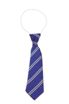 Manor Way Royal & White Elastic Tie Manor Way Royal & White Elastic Tie