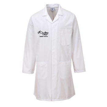 Applied Science White Warehouse Coat (with Logo)