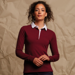 Front Row Women's Long Sleeve Plain Rugby Shirt