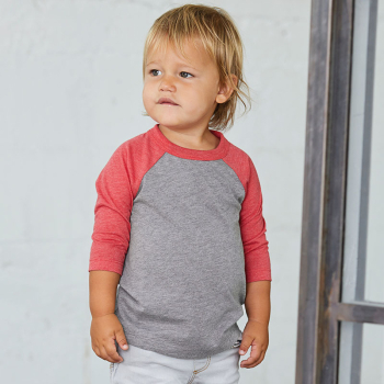 Bella+Canvas Toddler ¾ Sleeve Baseball Tee Bella+Canvas Toddler ¾ Sleeve Baseball Tee