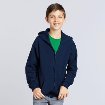 Gildan Heavy Blend Youth Full-Zip Hooded Sweatshirt Gildan Heavy Blend Youth Full-Zip Hooded Sweatshirt