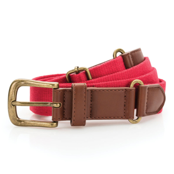 Asquith & Fox Faux Leather & Canvas Belt