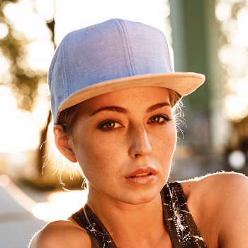 Yupoong Chambray-Suede Snapback Yupoong Chambray-Suede Snapback