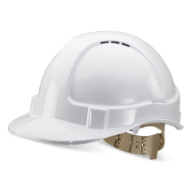 B-Brand Vented White Safety Helmet