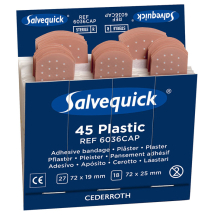 Salvequick Waterproof Plasters Refill Pack 6 x 45 Plasters
